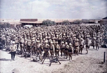 The Medenine Garrison, Southern Tunisia: Return of a Column of French Zouaves, Exclusively from Alsace and Lorraine, from the Border with Tripolitania